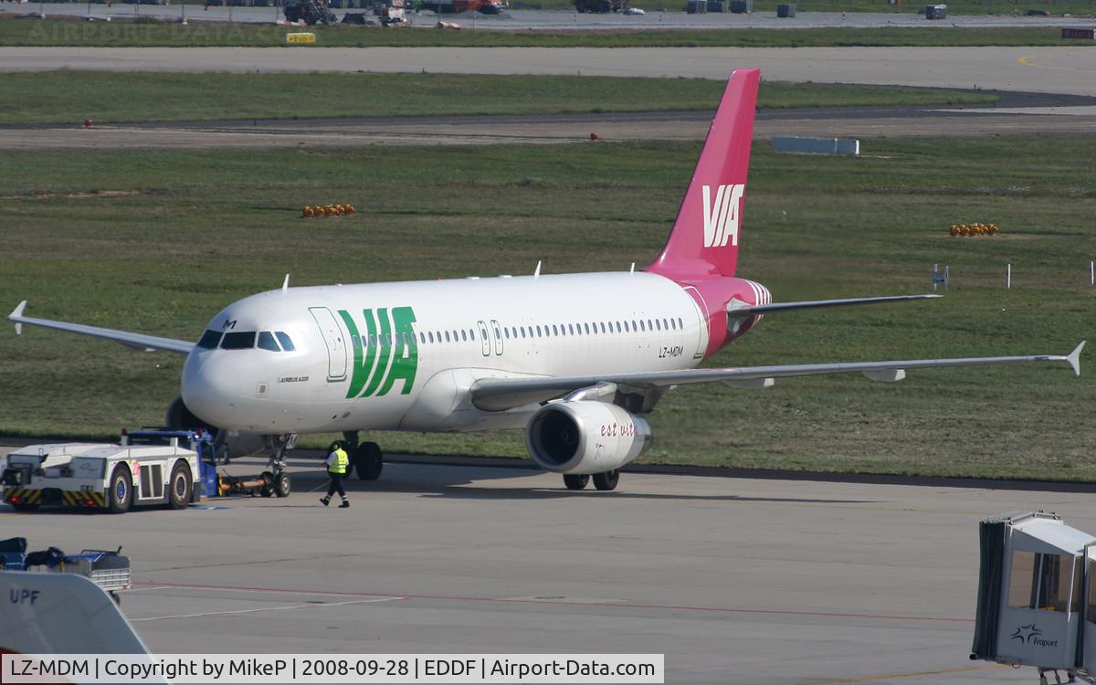 LZ-MDM, 2006 Airbus A320-214 C/N 2804, Pushing from a remote off T2.