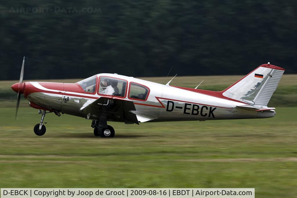 D-EBCK, 1963 Procaer F-15B Picchio C/N 35, Take off from Schaffen-Diest in humid conditions.