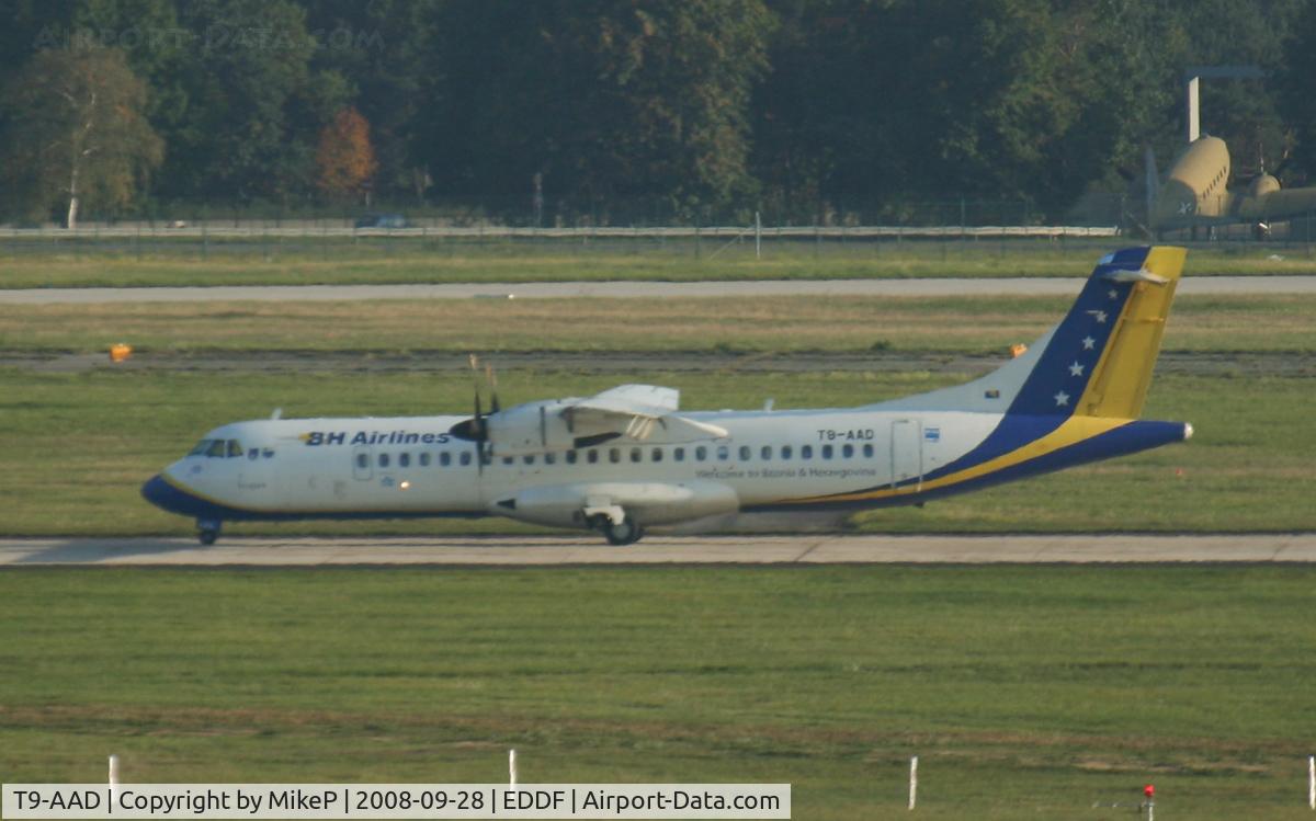 T9-AAD, 1995 ATR 72-212 C/N 464, Poor shot thru multiple layers of glass !