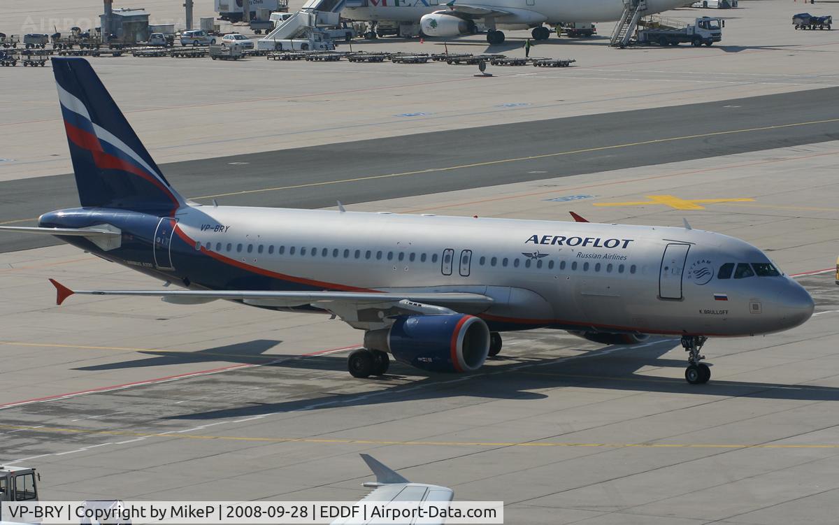 VP-BRY, 2007 Airbus A320-214 C/N 3052, Heading for departure.