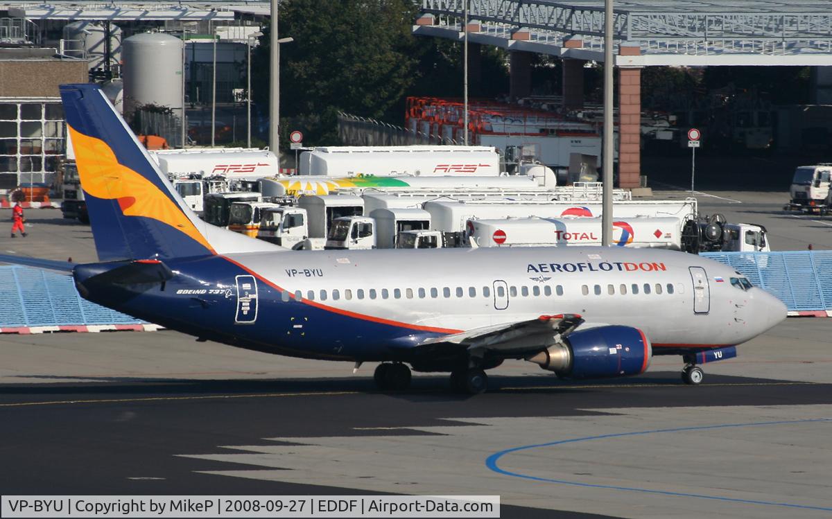 VP-BYU, 1991 Boeing 737-5Q8 C/N 25167, Heading for departure.