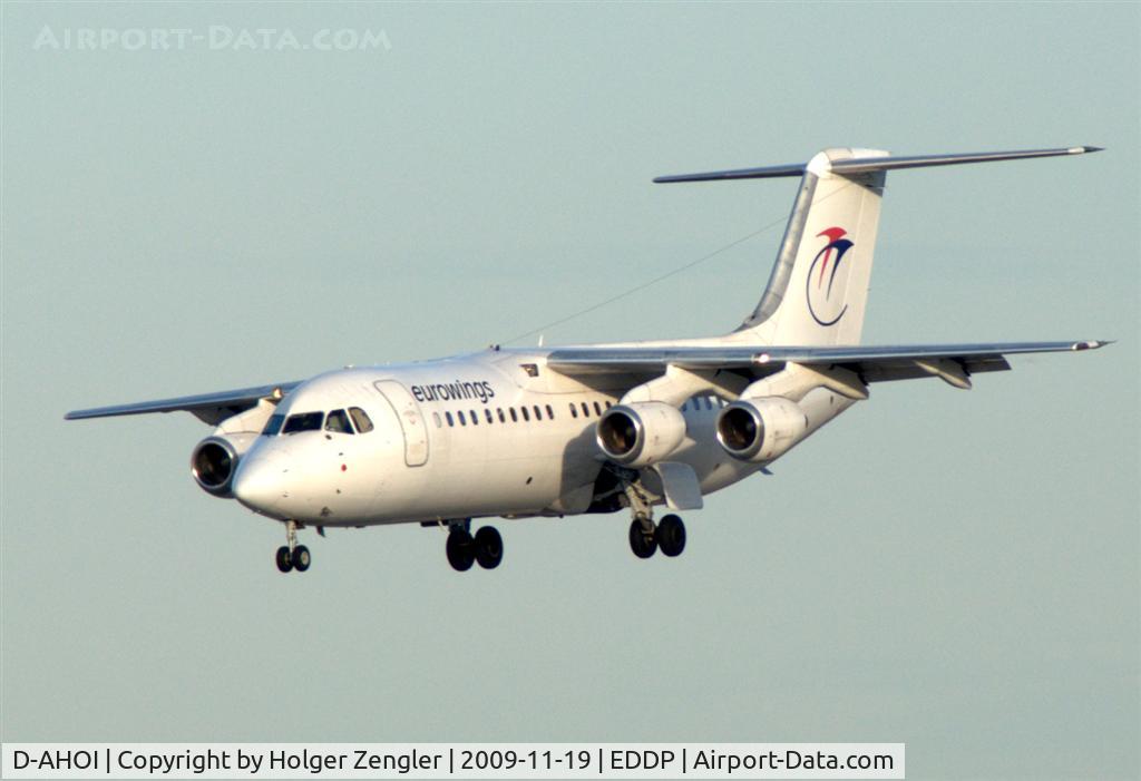 D-AHOI, 1990 British Aerospace BAe.146-300A C/N E3187, A short distance until touch down at rwy 26R
