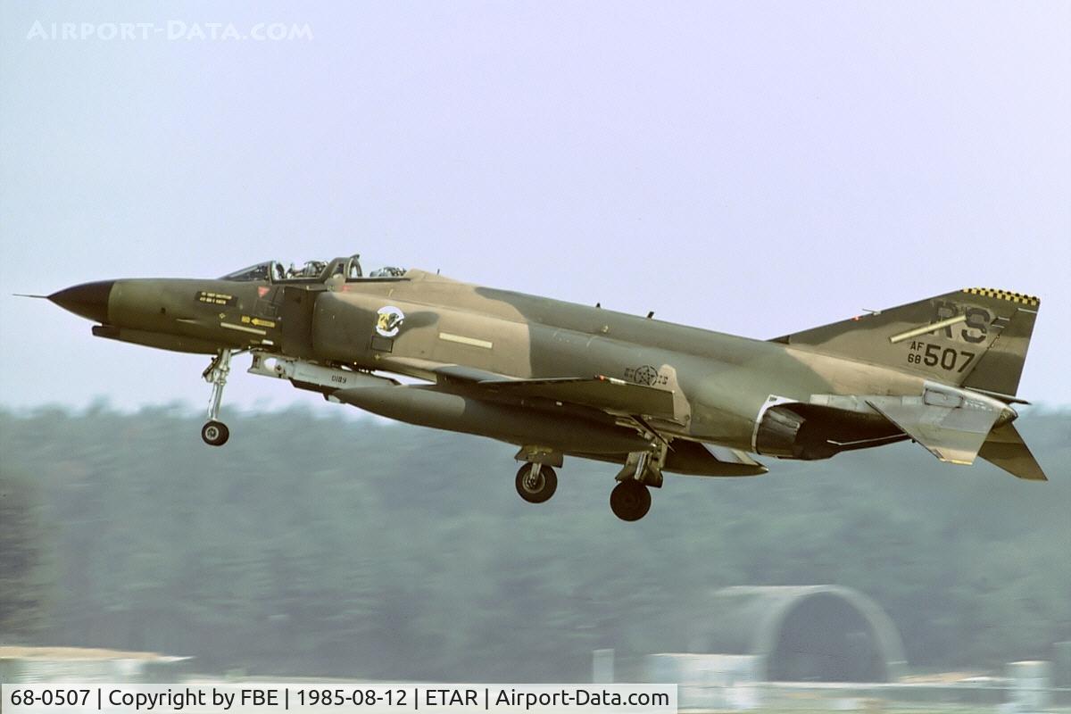 68-0507, 1968 McDonnell Douglas F-4E Phantom II C/N 3694, 86th TFW F-4E short final (KM25 slidescan)