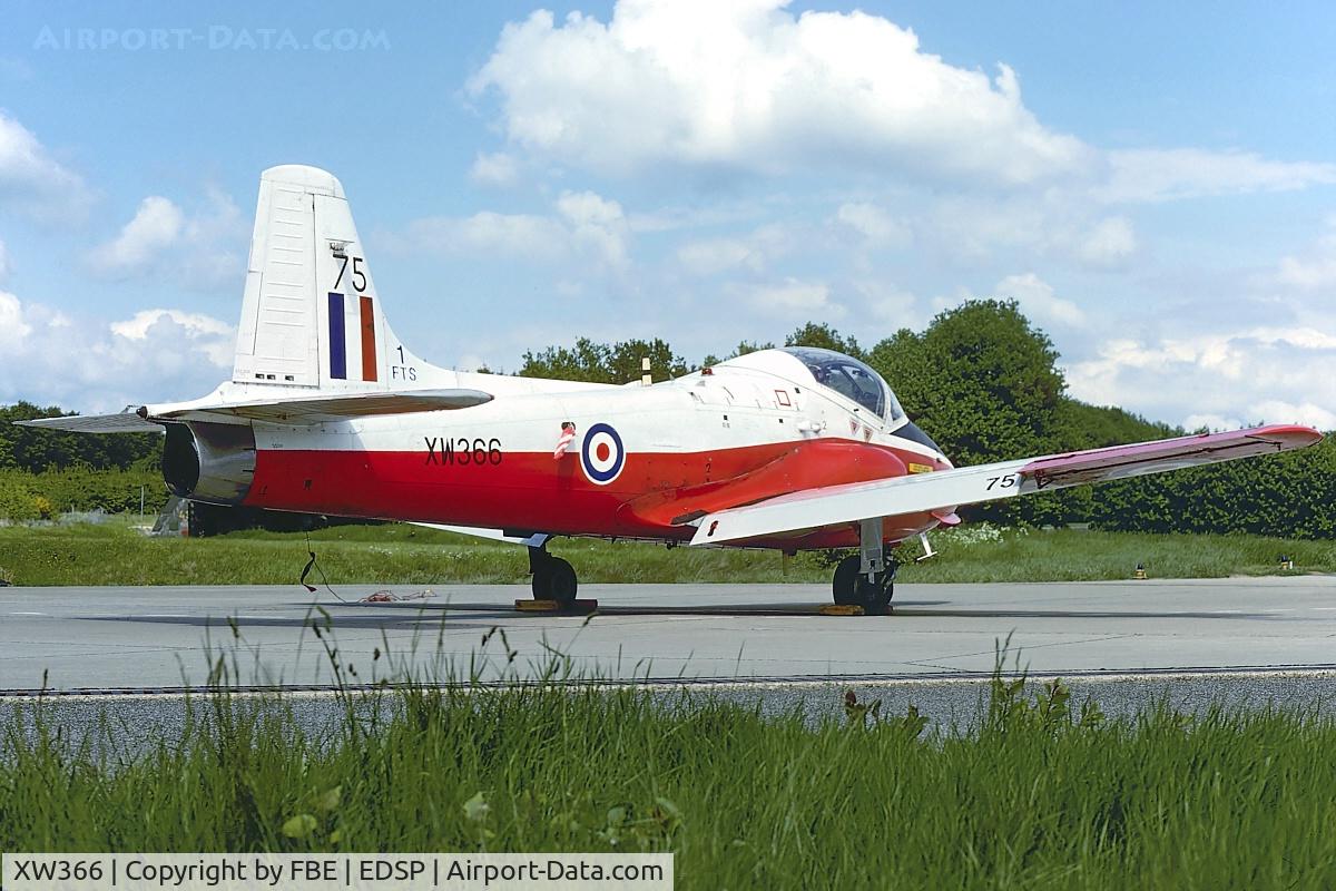 XW366, 1971 BAC 84 Jet Provost T.5A C/N EEP/JP/1016, visiting Fliegerhorst Pferdsfeld in May 1985 (KM25 Slidescan)