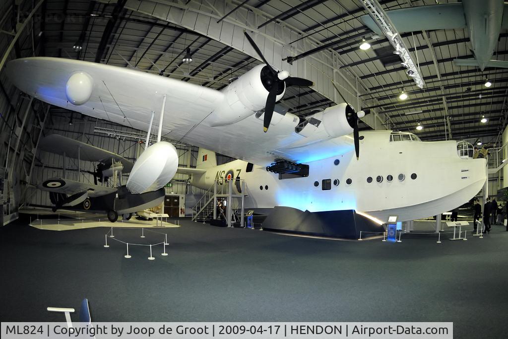 ML824, 1944 Short S25 Sunderland V C/N SH.984, This former French Navy Sunderland is now preserved in the great RAF Museum in London.