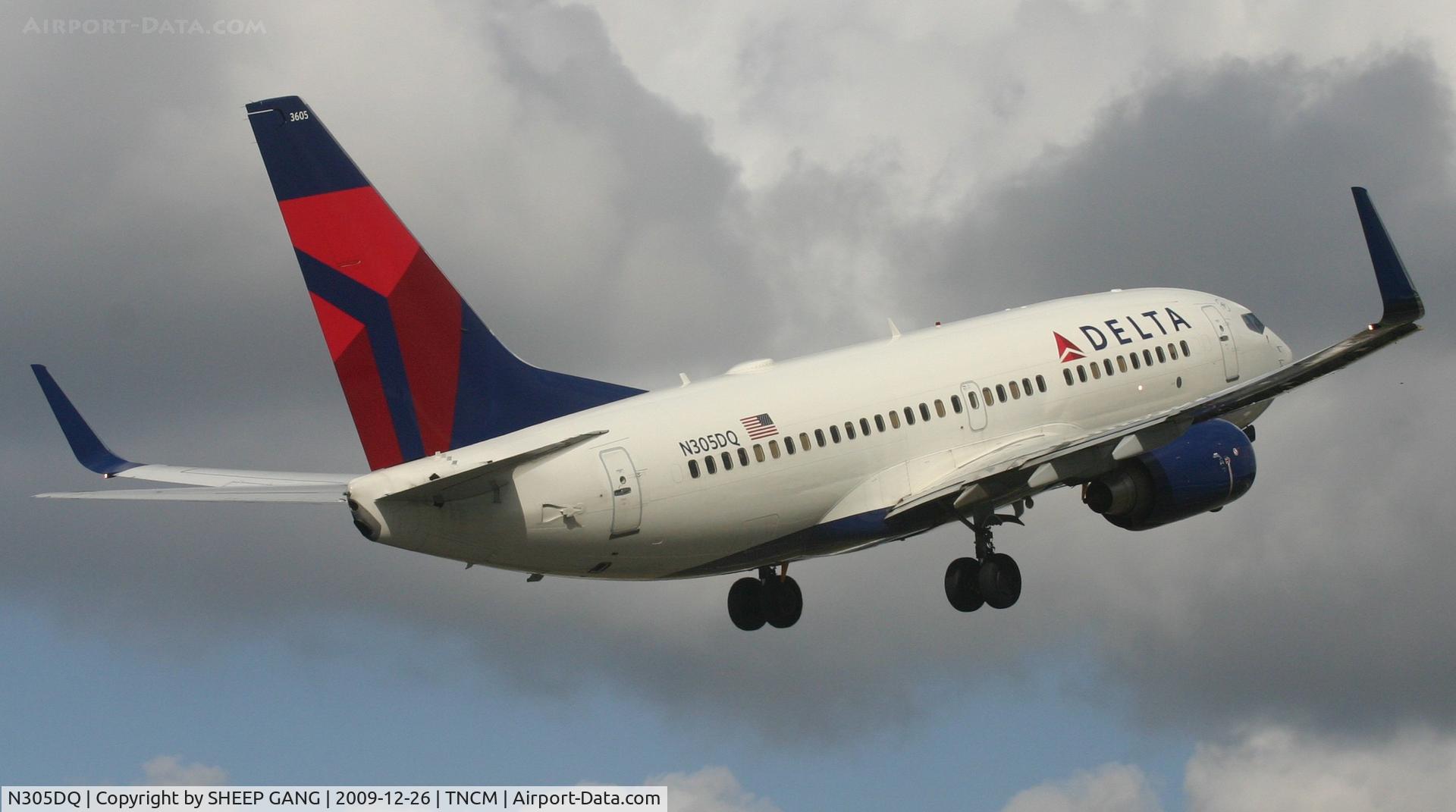N305DQ, Boeing 737-732 C/N 29645, Delta N305DQ departing tncm