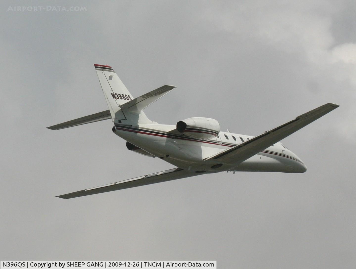 N396QS, 2008 Cessna 680 Citation Sovereign C/N 680-0240, Departing N396QS
