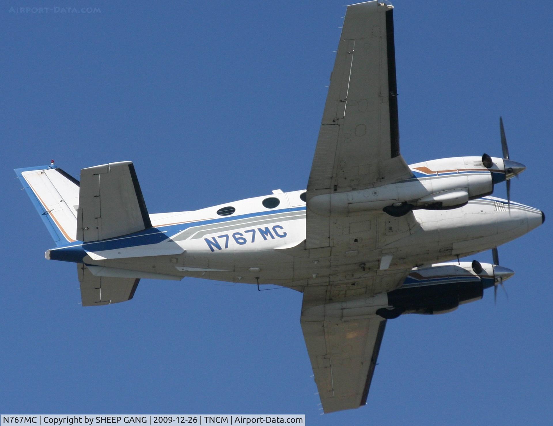 N767MC, 1973 Beech C90 C/N LJ-595, N767MC departing from TNCM
