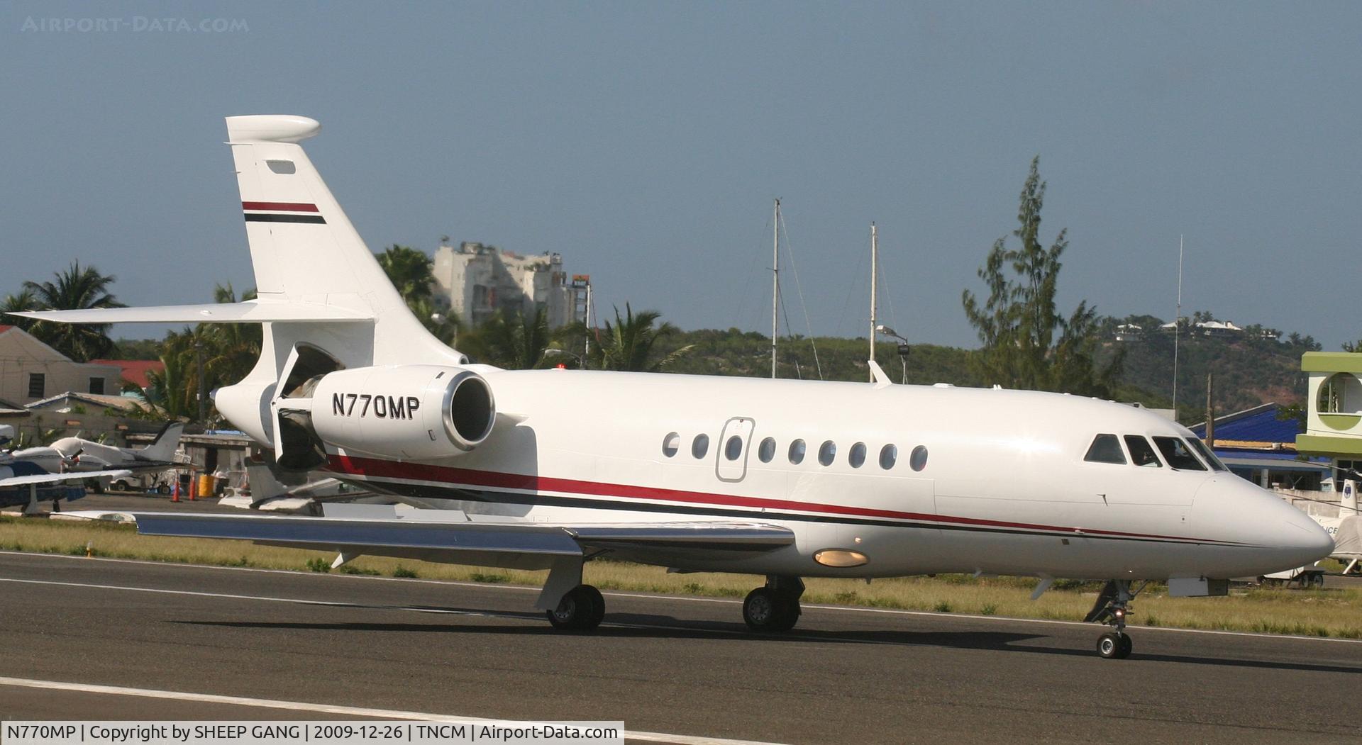N770MP, 1999 Dassault Falcon 2000 C/N 99, N770MP just landed at tncm