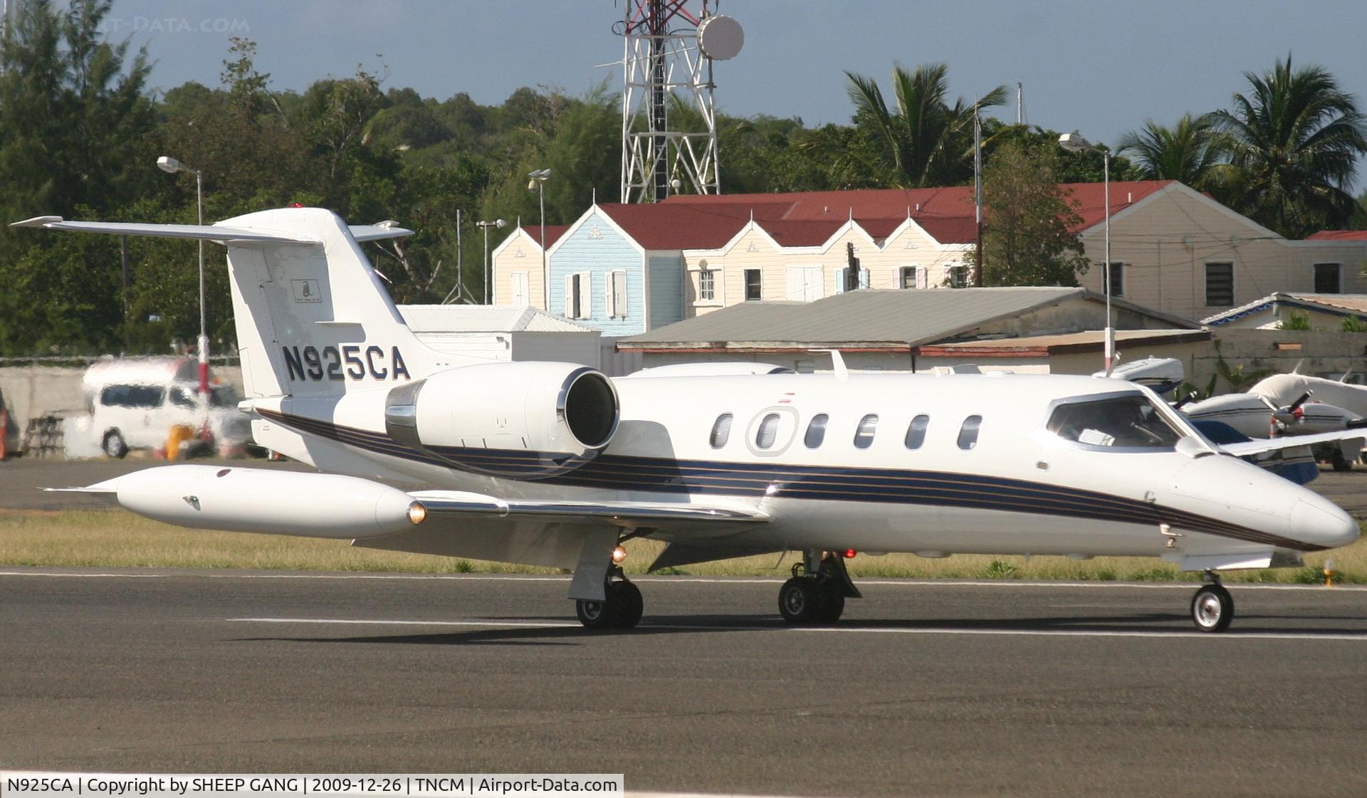 N925CA, Gates Learjet Corp. 35A C/N 605, N925cCA just landed at TNCM