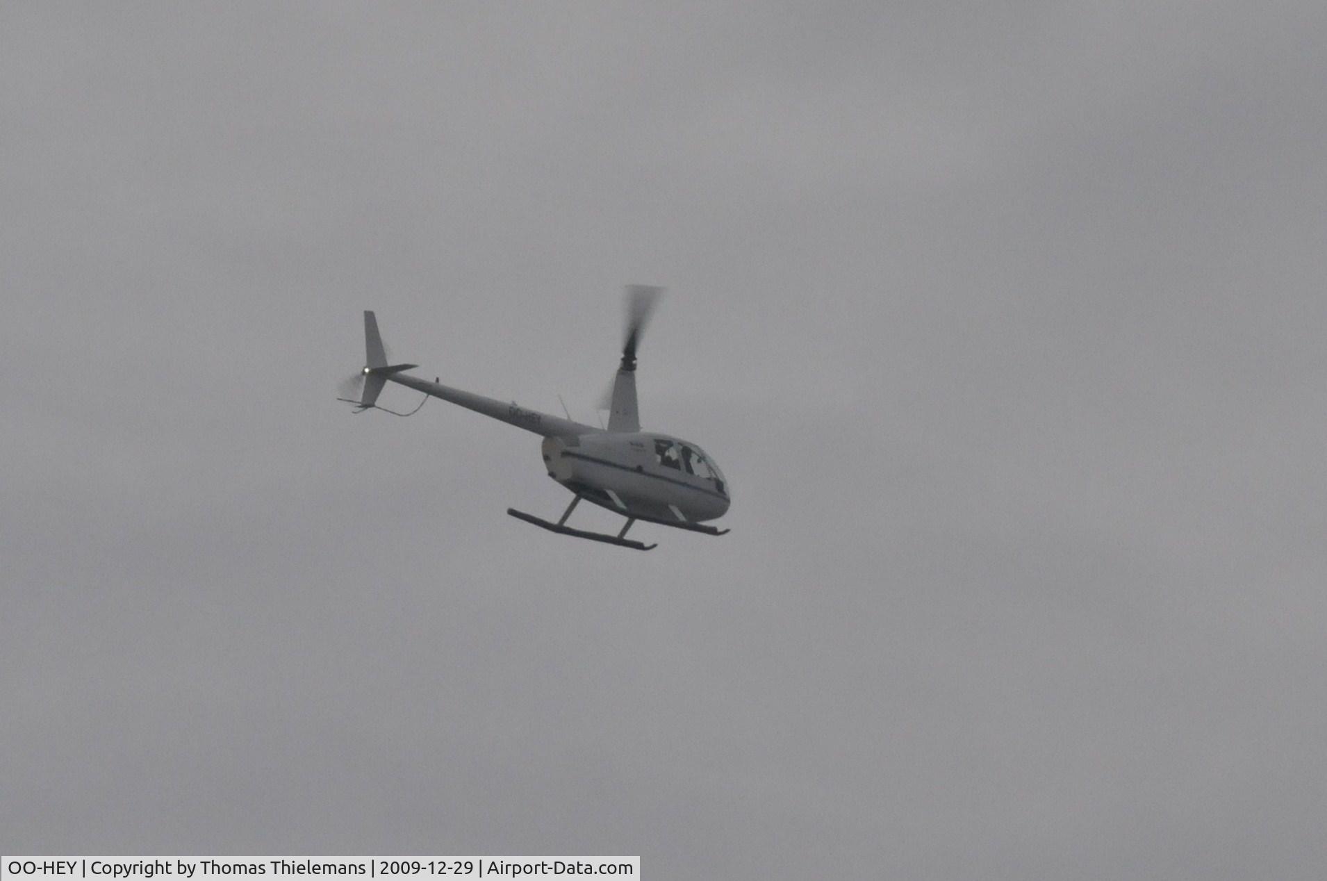 OO-HEY, 2003 Robinson R44 Clipper II C/N 10164, in flight above Meise (Belgium)