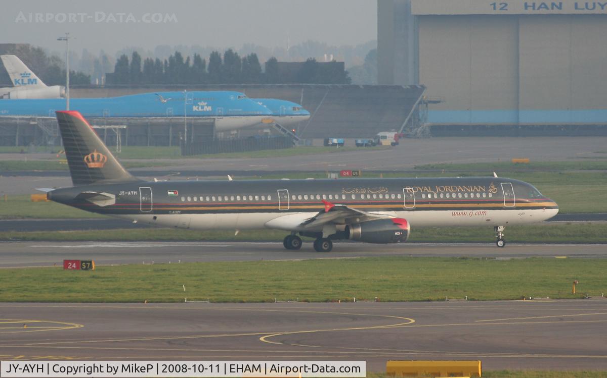 JY-AYH, 2006 Airbus A321-231 C/N 2793, Lining up for departure.