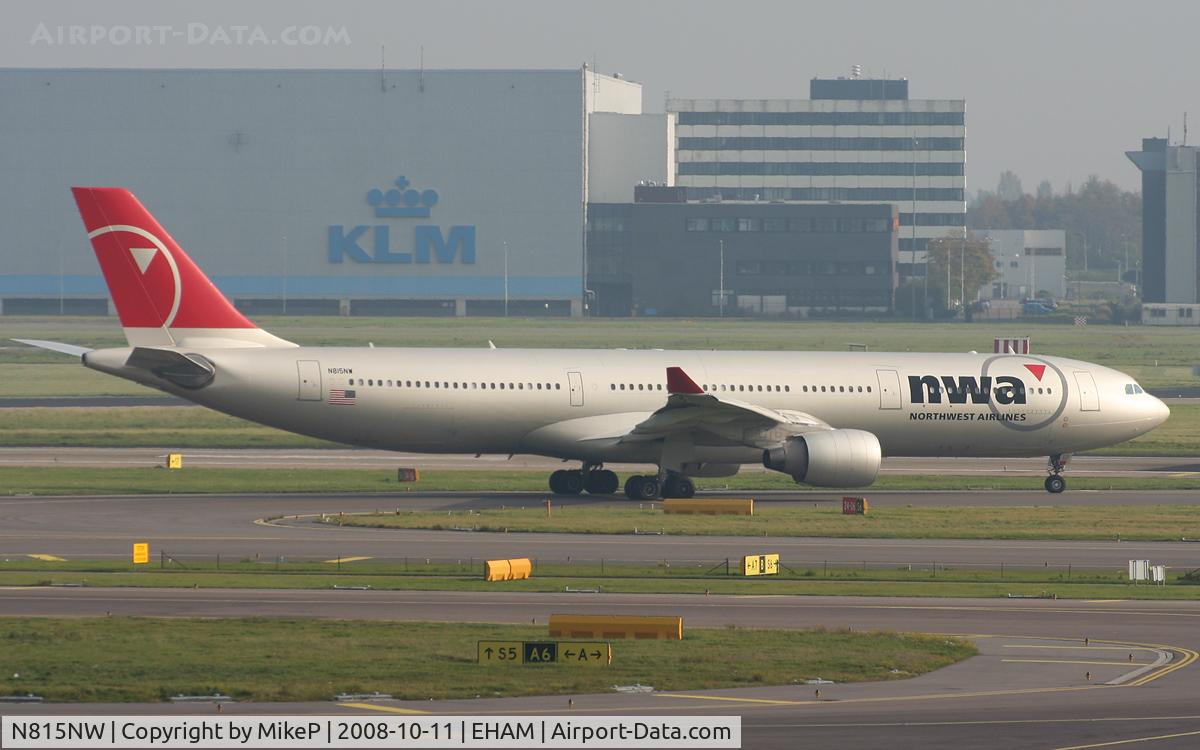 N815NW, 2007 Airbus A330-323X C/N 0817, Lining up for departure.
