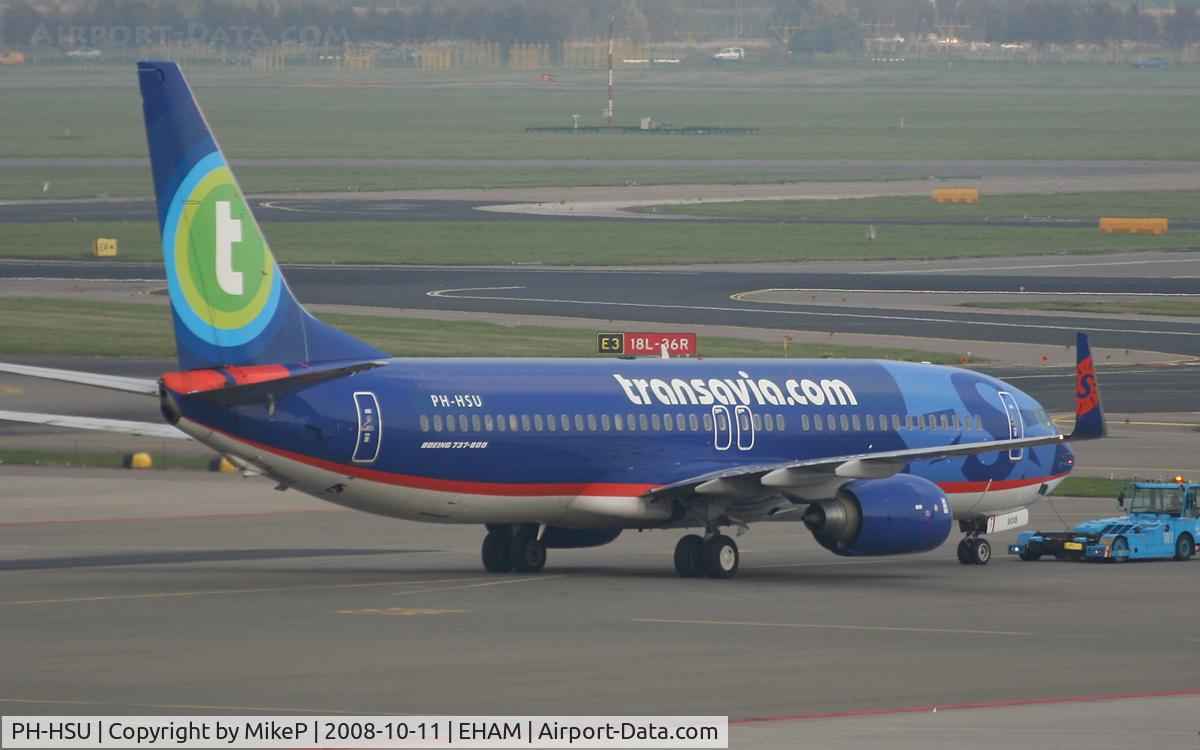 PH-HSU, 2005 Boeing 737-8BK C/N 33021, Pushing back & engine start.