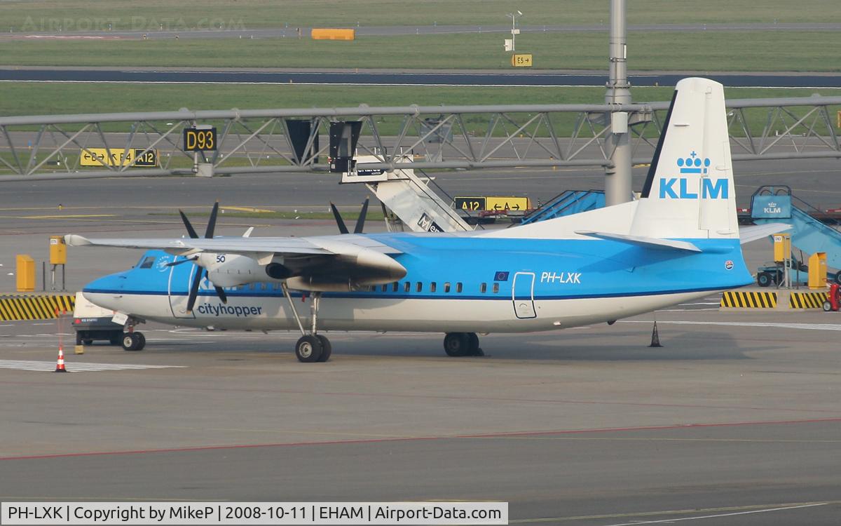 PH-LXK, 1993 Fokker 50 C/N 20271, Parked awaiting the next sector allocation.