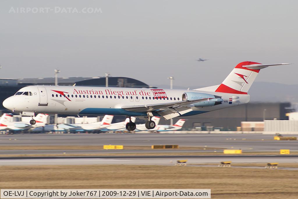 OE-LVJ, 1991 Fokker 100 (F-28-0100) C/N 11359, Austrian arrows Fokker F-100