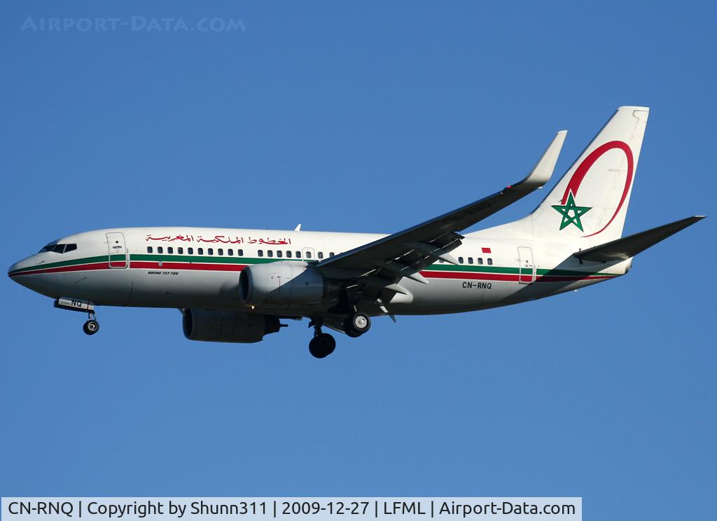 CN-RNQ, 2000 Boeing 737-7B6 C/N 28985, Landing rwy 31R