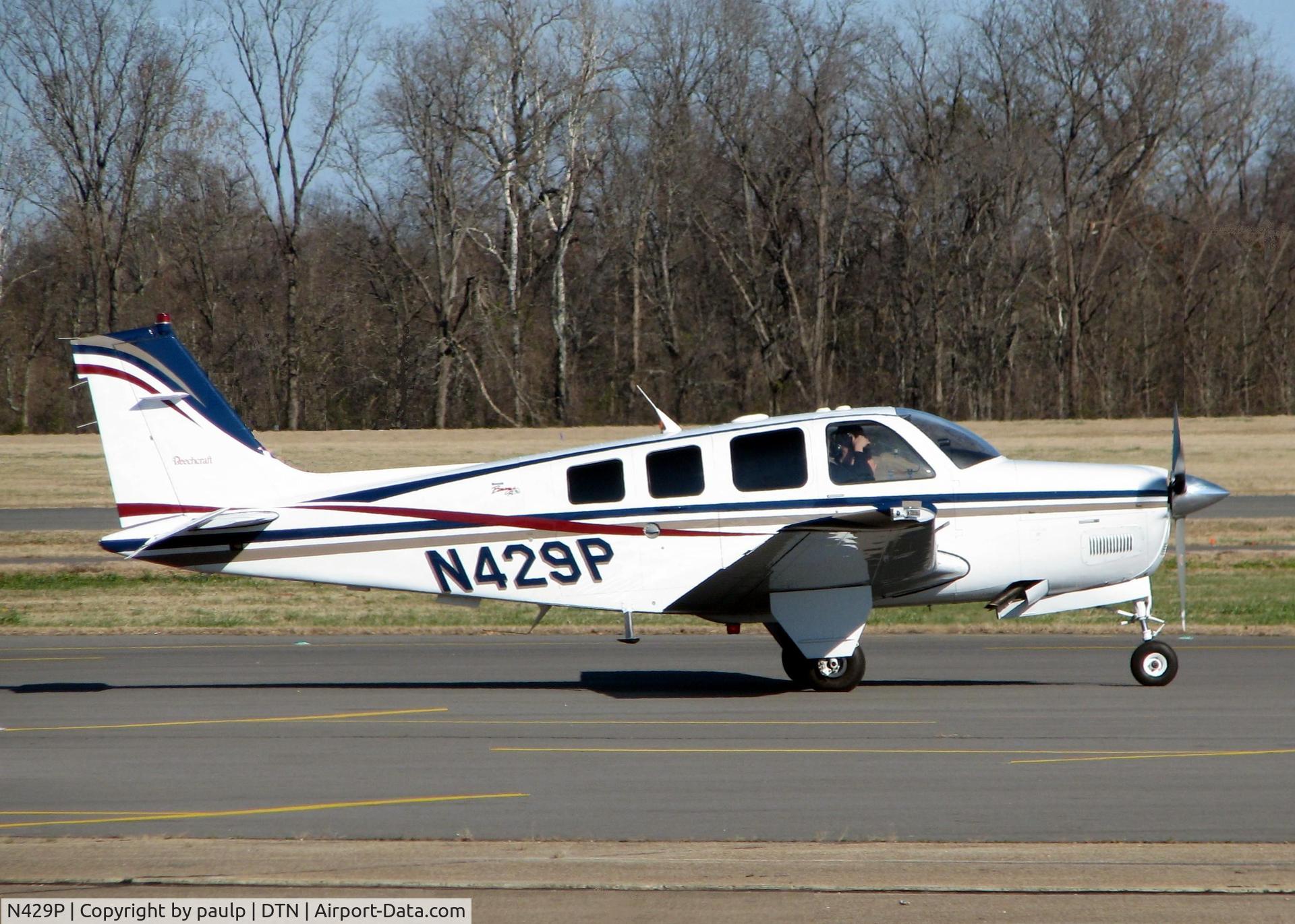 N429P, 2000 Raytheon Aircraft Company A36 Bonanza C/N E-3356, At Downtown Shreveport.