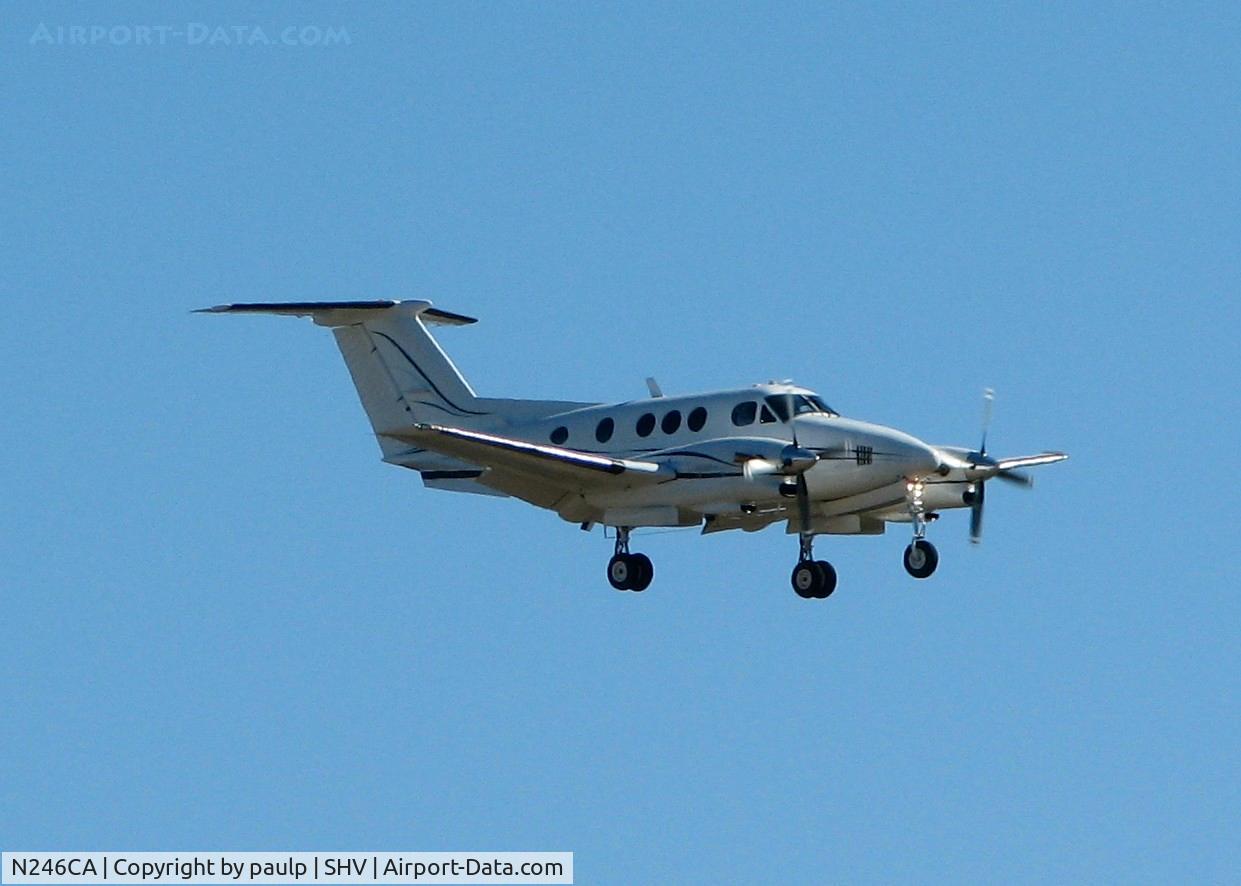 N246CA, 1980 Beech F90 King Air C/N LA-27, Landing at Shreveport Regional.