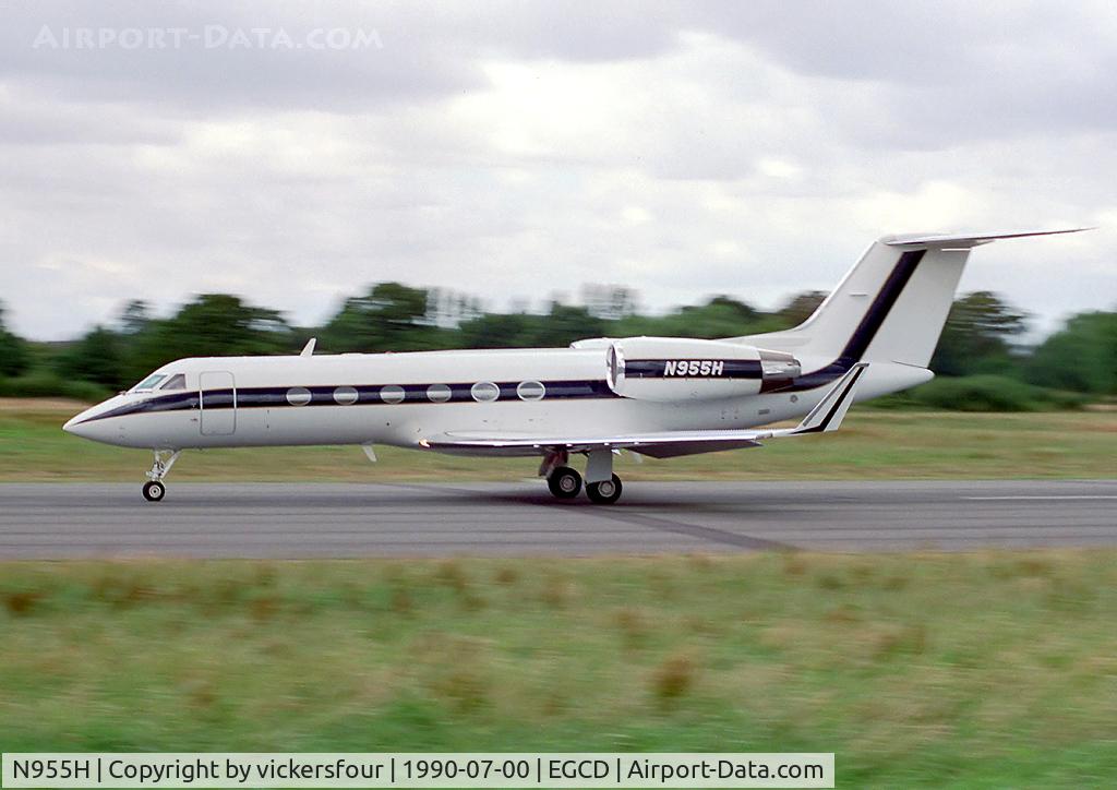 N955H, 1988 Gulfstream Aerospace Gulfstream IV C/N 1081, Honeywell on a short visit to BAe at Woodford.