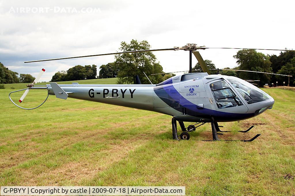 G-PBYY, 1993 Enstrom 280FX Shark C/N 2077, seen @ Cholmondeley