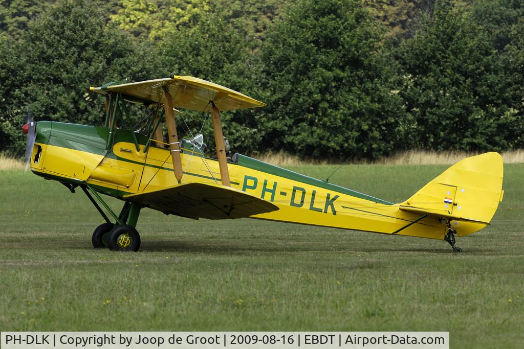 PH-DLK, De Havilland DH-82A Tiger Moth II C/N 85030, Former ZS-DLK. The South African flag is still on the fin.