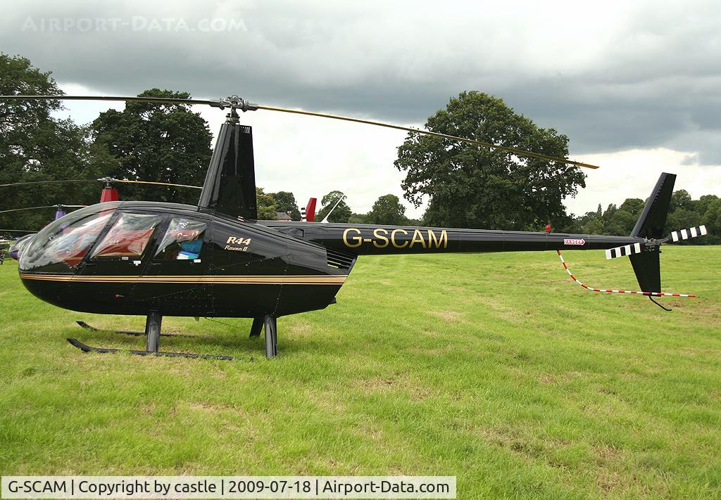 G-SCAM, 2004 Robinson R44 Raven II C/N 10329, seen @ Cholmondeley