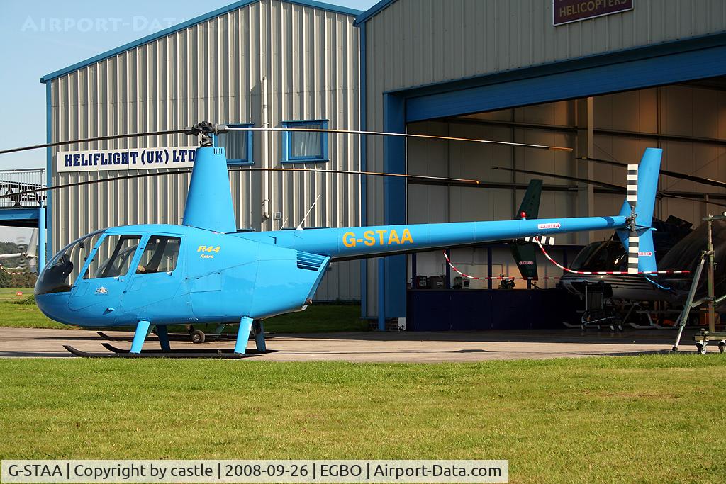 G-STAA, 1998 Robinson R44 C/N 0492, seen @ Wolverhampton