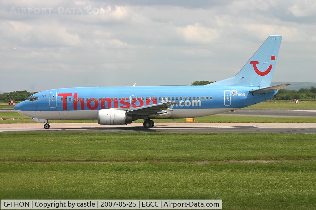 G-THON, 1999 Boeing 737-36N C/N 28596, seen @ Manchester
