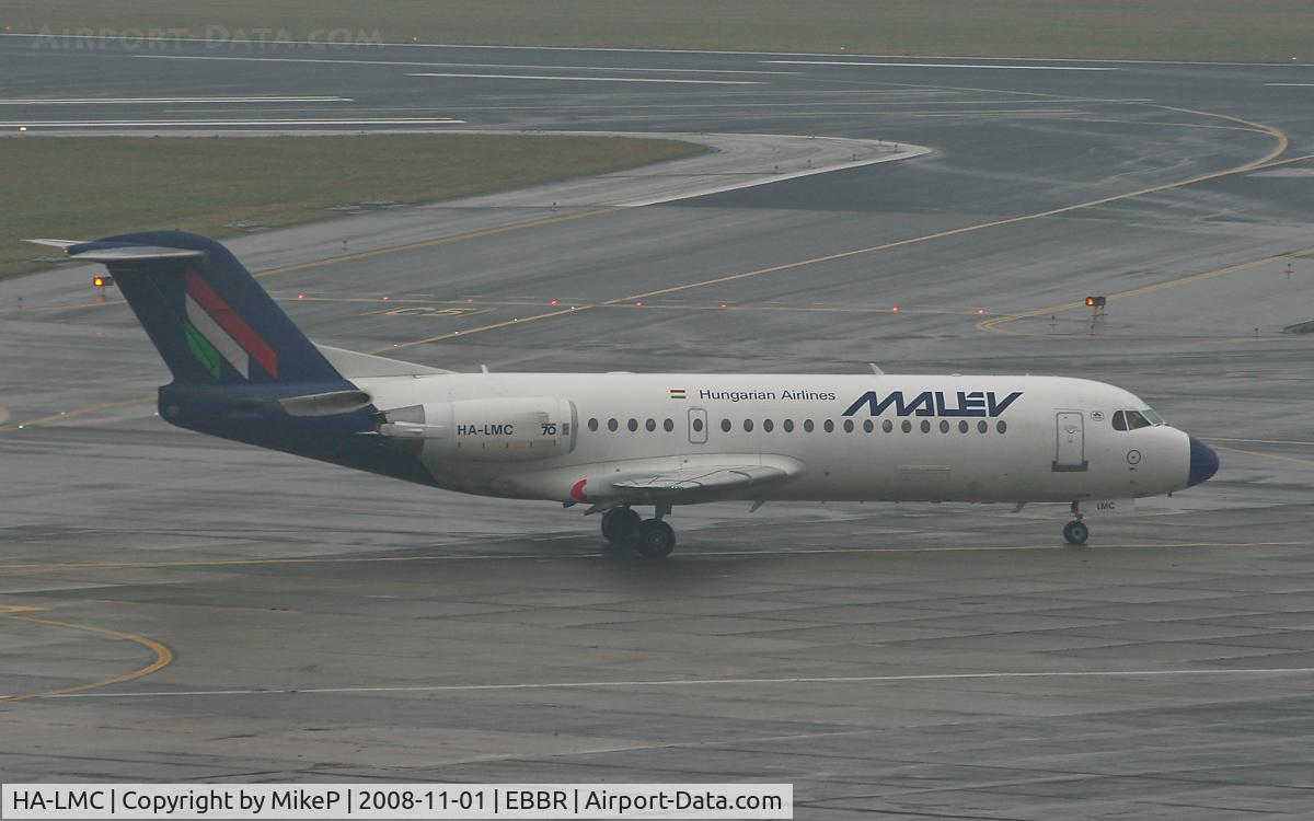 HA-LMC, 1996 Fokker 70 (F-28-0070) C/N 11569, Heading to 07R for departure.