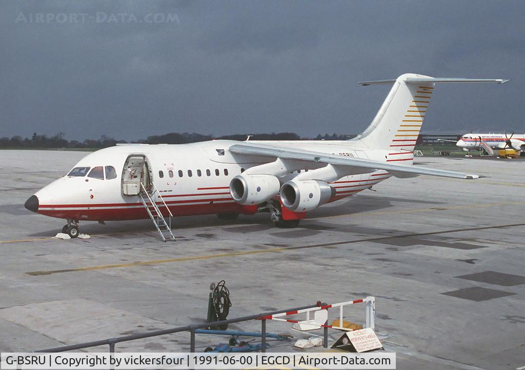 G-BSRU, 1983 British Aerospace BAe.146-200 C/N E2018, Former Capitol aircraft used for Vmu trials.