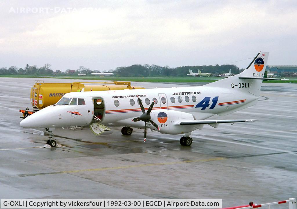 G-OXLI, 1992 British Aerospace Jetstream 41 C/N 41003, The third J41, yet to receive the definitive fin modification.