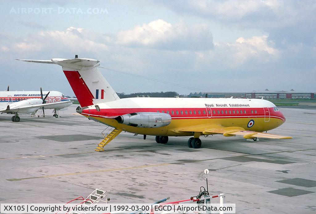 XX105, 1964 BAC 111-201AC One-Eleven C/N BAC.008, Operated by the Royal Aircraft Establishment.