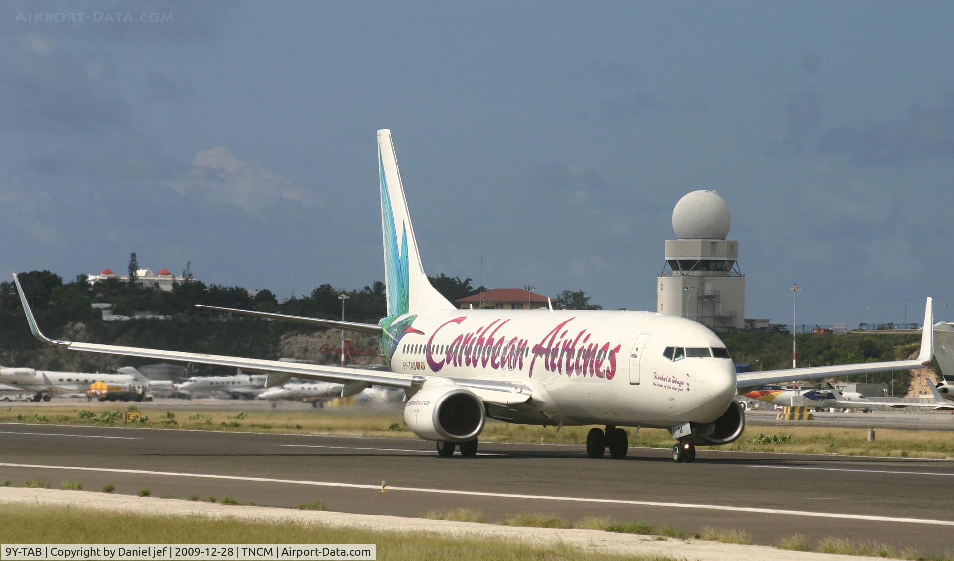 9Y-TAB, 2000 Boeing 737-8Q8 C/N 28233, 9Y-TAB back traking runway 28 for take off