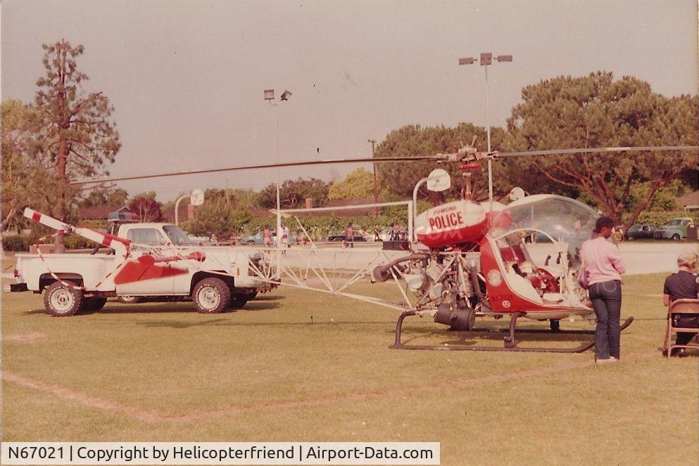 N67021, 1964 Bell 47G-3B-2A C/N 3000, Scanned from Pomona PD archives, one of the patrol helicopters