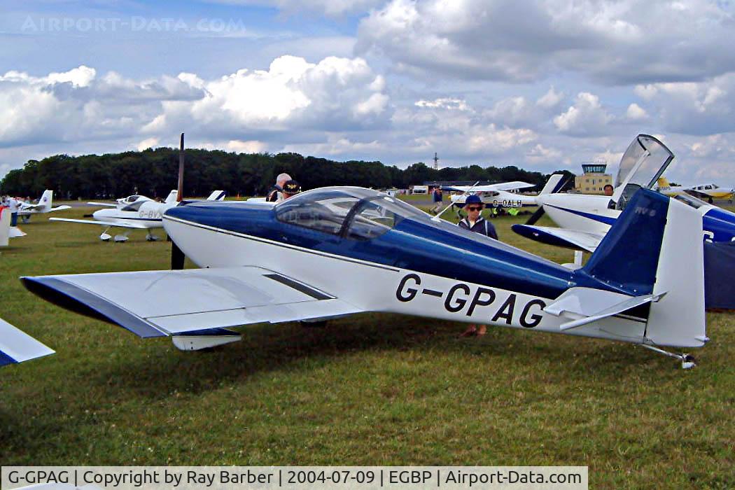 G-GPAG, 2002 Vans RV-6 C/N PFA 181A-13306, Van's RV-6 [PFA 181A-13306] Kemble~G 09/07/2004. Seen at the PFA Fly in 2004 Kemble UK.