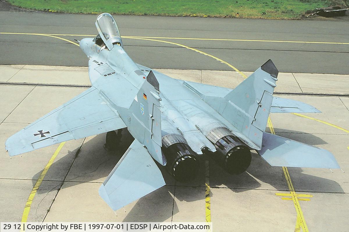 29 12, Mikoyan-Gurevich MiG-29A C/N 2960525132/3509, JG73 MiG29 at Fliegerhorst Pferdsfeld