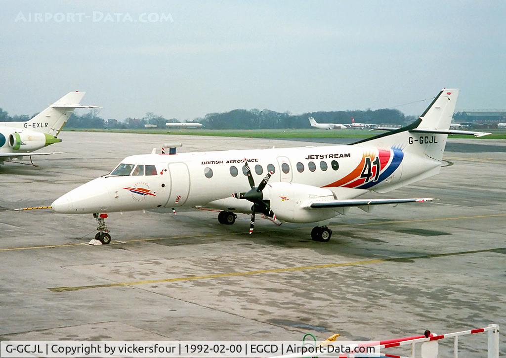 G-GCJL, 1991 British Aerospace Jetstream 41 C/N 41001, Prototype J41 with the early fin configuration. Equiped for iceing trials.