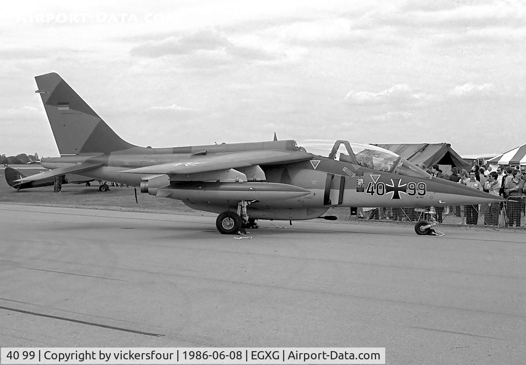 40 99, Dassault-Dornier Alpha Jet A C/N 0099, West German Air Force Alpha Jet from JBG-41 at the 1986 SSAFA Air Show.