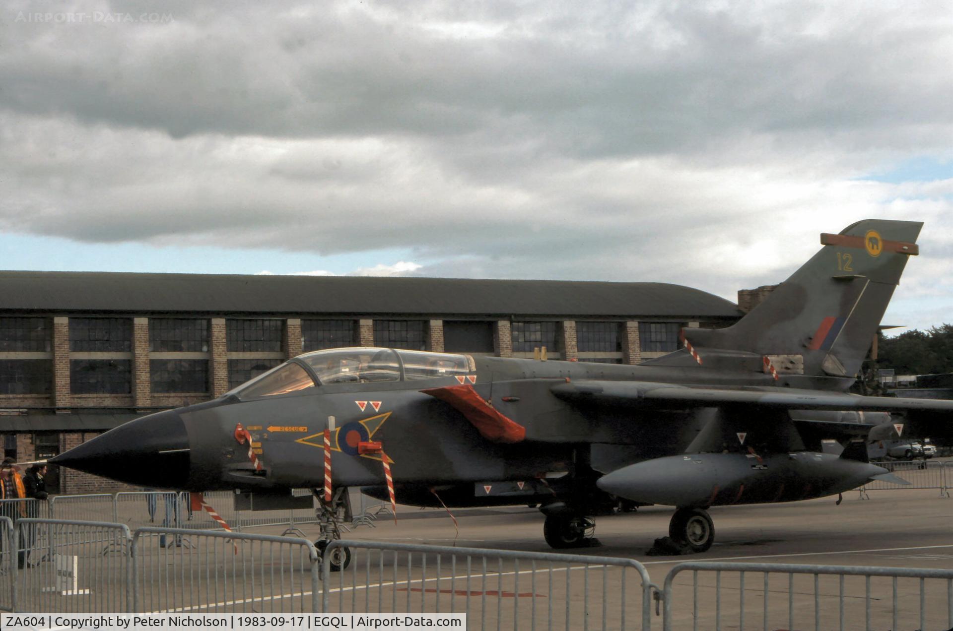 ZA604, 1982 Panavia Tornado GR.1 C/N 131/BT027/3068, Tornado GR.1 of 27 Squadron on display at the 1983 RAF Leuchars Airshow.