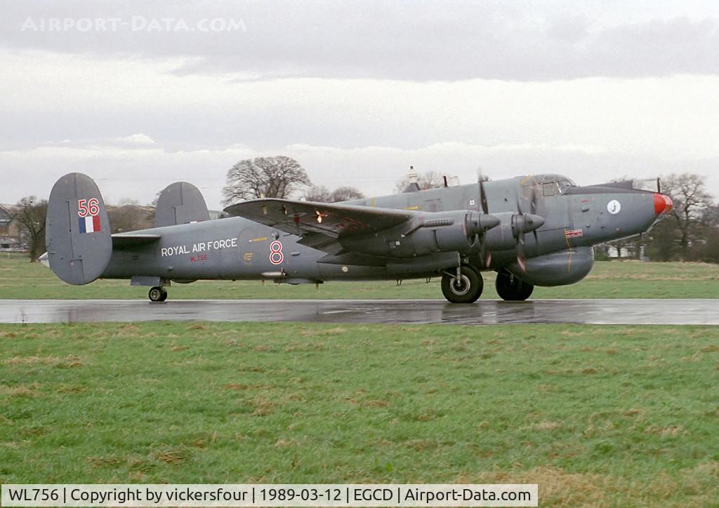 WL756, 1953 Avro 716 Shackleton AEW.2 C/N R3/696/239002, Departing after a weekend stay at Woodford. All five visiting Shacks got a red nose during there visit as it was the annual Comic Relief 'Red nose day' the previous Friday.