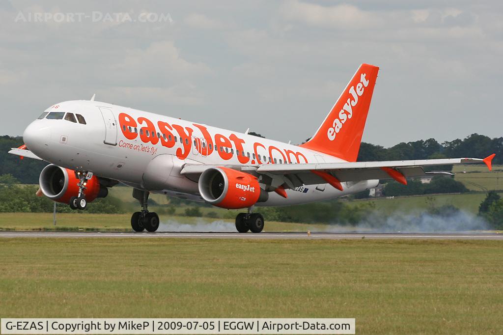 G-EZAS, 2006 Airbus A319-111 C/N 2779, Touchdown !