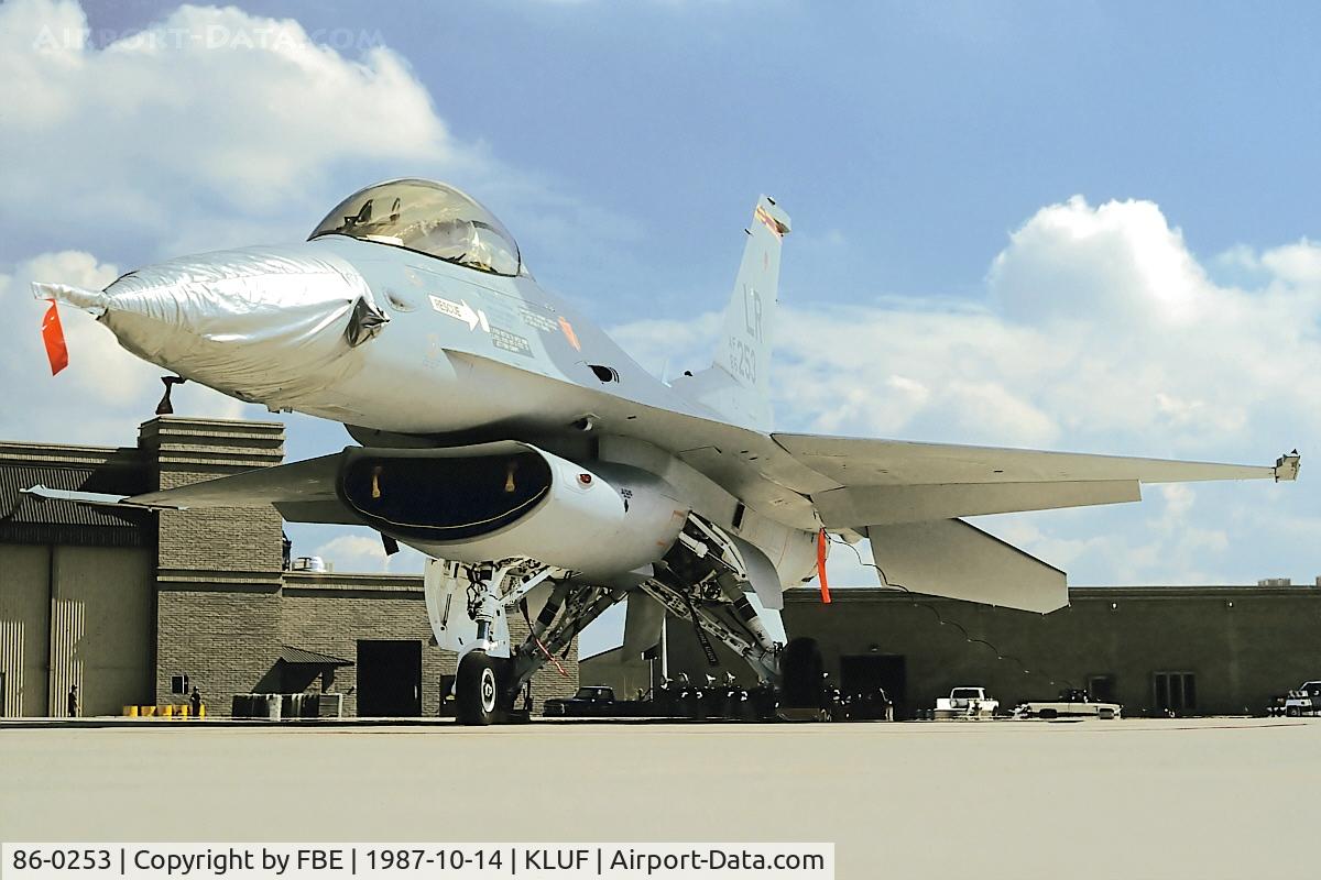 86-0253, 1986 General Dynamics F-16C Fighting Falcon C/N 5C-359, 944th TFG (AFRes) F-16C with heat protection covers