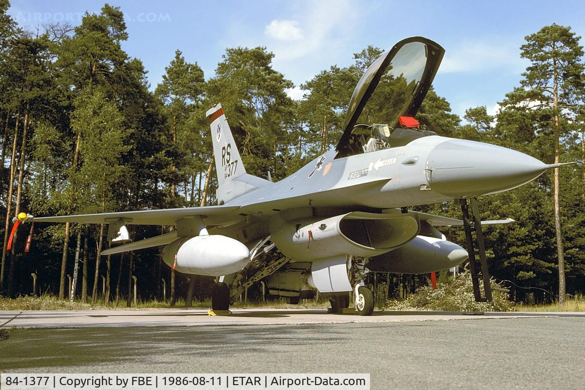 84-1377, 1984 General Dynamics F-16C Fighting Falcon C/N 5C-159, 86th TFW, 526th TFS F-16C at Ramstein