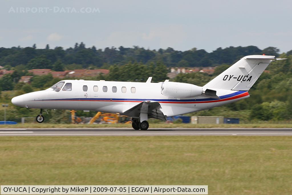 OY-UCA, 2004 Cessna 525A CitationJet CJ2 C/N 525A-0209, Touchdown on Runway 26.