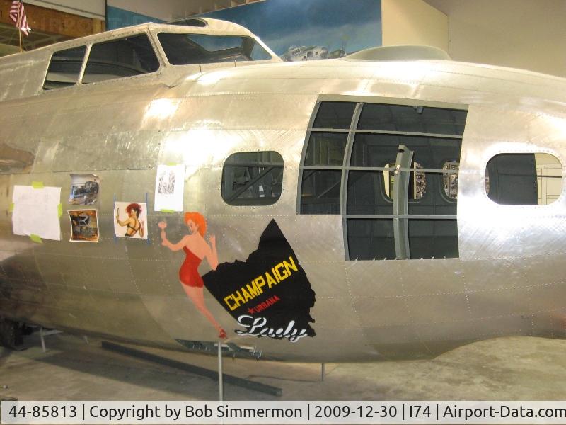 44-85813, 1944 Boeing B-17G Flying Fortress C/N 8722, Champaign Lady nose art.