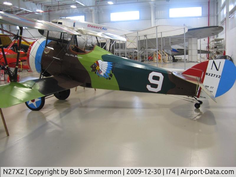 N27XZ, 2005 Nieuport 27 Replica C/N 100603, Currently at the Champaign Aviation Museum - Urbana, Ohio.