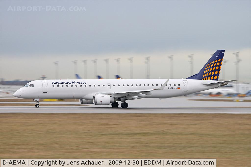 D-AEMA, 2009 Embraer 195LR (ERJ-190-200LR) C/N 19000290, Augsburg Airways - Embraer 195LR - Reg. D-AEMA
