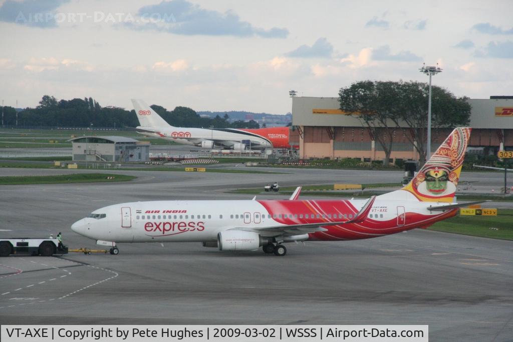 VT-AXE, 2006 Boeing 737-8Q8 C/N 29368, Air India Express Boeing 737-800 VT-AXE at Singapore