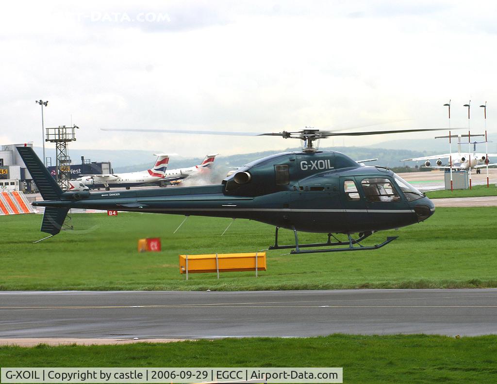 G-XOIL, 1997 Eurocopter AS-355N Ecureuil 2 C/N 5627, seen @ Manchester